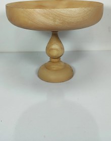 تصویر میوه خوری پایه دار(چوب چنار) Fruit bowl made of plantain wood