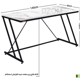 تصویر میز اداری دیزم مدل TLD_49K08_90SW - مشکی 