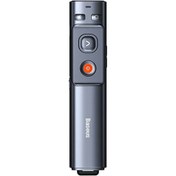تصویر پوینتر و پرزنتر بی سیم بیسوس مدل WKCD010013 Baseus Orange Dot Wireless Presenter (Green Laser)(Charging) Grey
