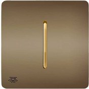 تصویر کلید شاسی راه پله آسیا مدل کریستال مشکی با زه طلایی 