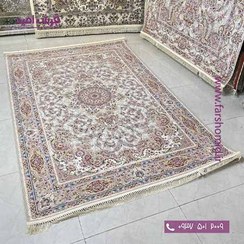 تصویر فرش ماشینی ۱۲۰۰ شانه گلبرجسته اولیا تبریز رنگ نقره ای 