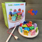 تصویر پایه اشکال چوبی و ماهیگیری وارداتی جعبه دار 