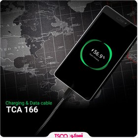 تصویر کابل میکرو یو اس بی TSCO TC A166N 2.1A 1m TSCO TC A166N 2.1A 1m Micro USB Cable