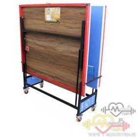 تصویر میز پینگ پنگ MDF مدل E3 با ۴ چرخ 