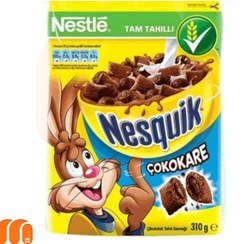 تصویر کورن فلکس نسکوییک نستله Nesquik Nestle با تکه های بالشتی مغزدار کاراملی 310 گرم(تاریخ انقضا:2025/7) 