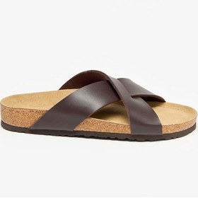 تصویر صندل مردانه با بند ضربدری و بدون پاشنه برند le confort Men Cross Strap Slip-On Sandals