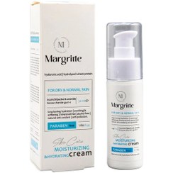 تصویر کرم مطوب کننده و آبرسان پوست معمولی تا خشک مارگریت حجم 50 میلی لیتر Margritte Hydrationg moistrizer Cream For norman to Dry Skin 50 ml