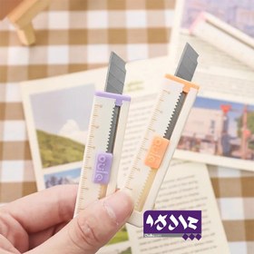 تصویر مینی کاتر خط کش دار پاستلی 