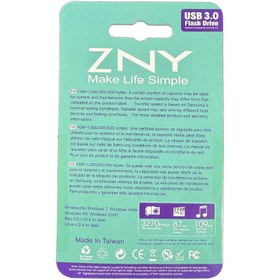 تصویر فلش USB-C مدل ZNY – 32GB Type-C and USB 3.0 130MB/s 