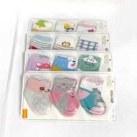 تصویر پک جوراب نوزادی وارداتی 