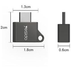 تصویر مبدل OTG USB-C به USB یسیدو مدل GS08 