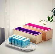 تصویر قالب سیلیکونی صابون بلوکی با فریم چوبی 