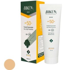 تصویر ضدآفتاب رنگی SPF50 بیکن مناسب پوست خشک Biken SunScreen Cream SPF50 For Dry Skin 50ml