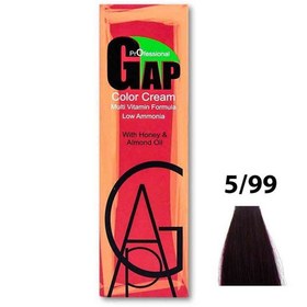 تصویر رنگ مو شماره 5/99 گپ GAP حجم 100 میل GAP professional color cream 5/99