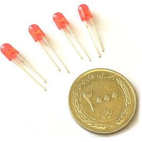 تصویر بسته 10 عددی ال ای دی اوال قرمز Oval LED مارک HG اورجینال - کد D34 