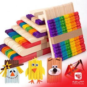 تصویر چوب بستنی همراه با جعبه 