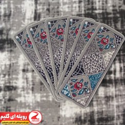 تصویر روپله ای گلیم فرش طرح نسترن فیلی 