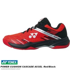 تصویر کفش بدمینتون یونکس YONEX POWER CUSHION CASCADE ACCEL - Red Black 