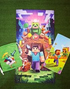 تصویر پک اقتصادی حوله زیرانداز ورزشی و کوله ورزشی ماینکرافت 