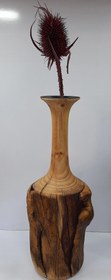 تصویر گلدان چوبی تنه درخت 