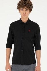 تصویر U.S. Polo Assn. پیراهن مردانه آستین بلند پایه 50288629-vr046 U.S. Polo Assn. Erkek Siyah Uzun Kollu Basic Gömlek 50288629-vr046