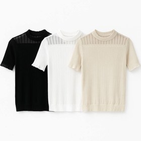 تصویر بافت نيم آستين 