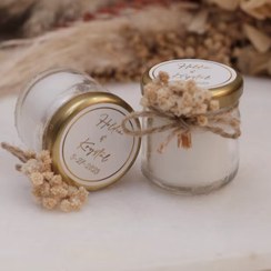 تصویر گیفت شمع شیشه ای gift candle