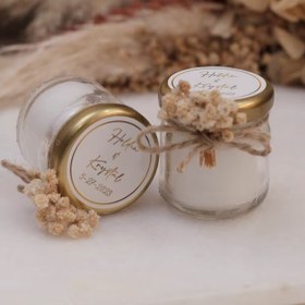 تصویر گیفت شمع شیشه ای gift candle