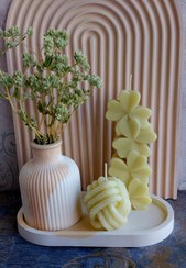 تصویر ست دکوری سنگ مصنوعی و شمع تزئینی مدل بهار 