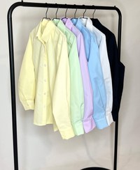 تصویر شومیز ساده جنس تترون - مشکی 