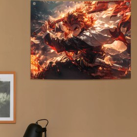 تصویر بکدراپ طرح هاشیرای آتش (شیطان کش) 