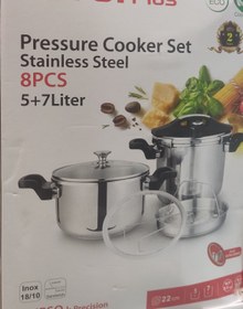 تصویر زود پزدوقلو تفال پلاس5و7لیتر Tafal Plus Quick Cooker