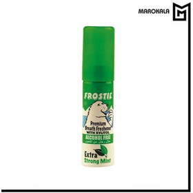 تصویر اسپری خوشبو کننده دهان فروستی مدل Extra strong Mint حجم 20 میلی لیتر Frostie Extra Strong Mint Premium Breath Freshener 20ml