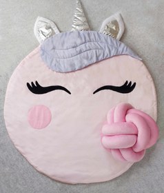 تصویر قالیچه اتاق کودک و تشک بازی طرح تک شاخ - ارسال رایگان unicorn baby play mat