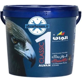 تصویر رنگ الوان نیم پلاستیک مات یک کلاسیک سطل ۱۲ کیلویی Alvan color