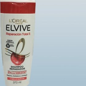 تصویر شامپو ترمیم کننده و تقویت کننده موهای آسیب دیده لورآل 370 میل L'OREAL París Elvive reparacion total 5 shampoo reparador 