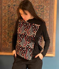 تصویر ژیله تاپ مخمل سوزن‌دوزی 