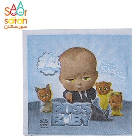 تصویر دستمال کاغذی تم تولد بچه رئیس 