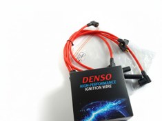 تصویر ایر تقویتی مزدا 1600 برند دنسو دو سر برنج کابل تمام سیلیکون 8mm با مغزی 32 رشته Mazda 1600 air booster, Denso brand, two brass heads, 8mm full silicone cable with 32-strand core