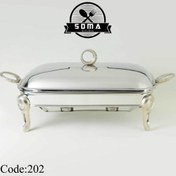 تصویر سوفله خوری مستطیل سوما مدل نگین صدفی ظرفیت ۱/۵ لیتر 