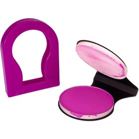 تصویر گچ مو سکه ای بنفش 