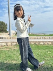 تصویر شلوار جین دخترانه زغالی وارداتی 
