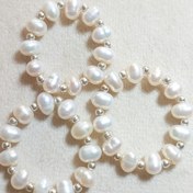 تصویر انگشتر مروارید پرورشی و گوی نقره 