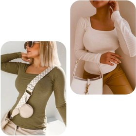 تصویر بلوز یقه خشتی دوبل 