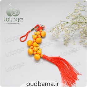 تصویر آویز کدو چوبی 5 تایی 