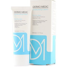 تصویر کرم مرطوب کننده درمومدیک مناسب پوست خشک حجم 50 میل Dermo Medic Moisturizing Cream for Dry Skin 50ml