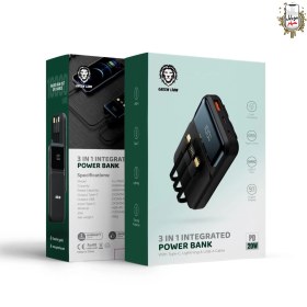 تصویر پاوربانک گرین لاین مدل 3 در 1 ظرفیت ۱۰ هزار میلی آمپر ساعت 