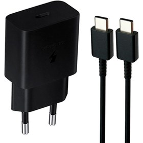 تصویر شارژر سامسونگ 15وات دو پین با کابل اصل Samsung 15W Charger 2 Pin with Cable