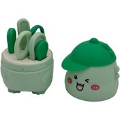 تصویر ست ناخن گیر کودک مدل دایناسور کلاهدار مجموعه 4 عددی 