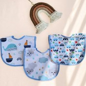 تصویر پیشبند نوزادی تم سفید آبی برند کارترز 